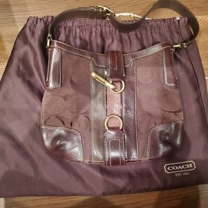 Coach handbag with cover bag